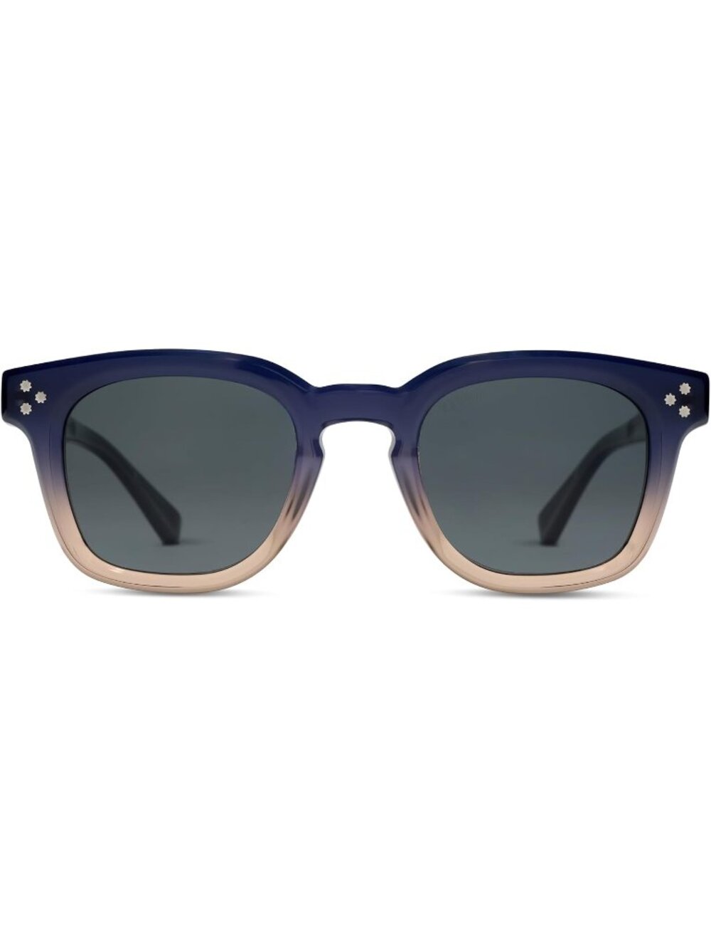 Unisex Sapphire Retro Rectangular UV Polarized Shape Memory Acetate Sunglasses